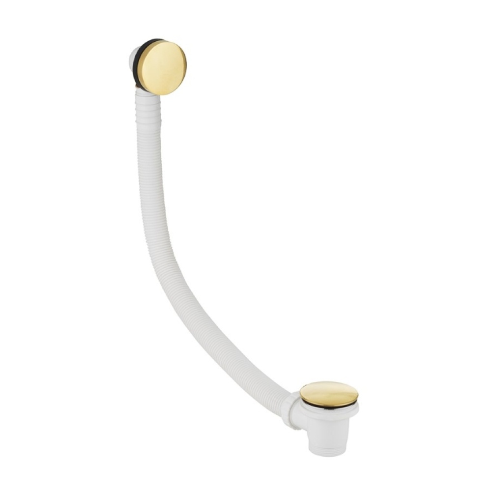 Product Cut out image of the Crosswater Unlacquered Brass Bath Click-Clack Waste